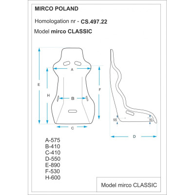 Fotel MIRCO CLASSIC FIA ALKANTARA