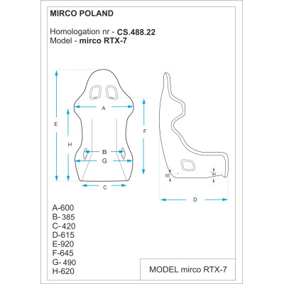 Fotel MIRCO RTX-7 SKAJ FIA