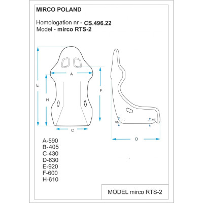 Fotel MIRCO RTS-2 FIA CZARNY