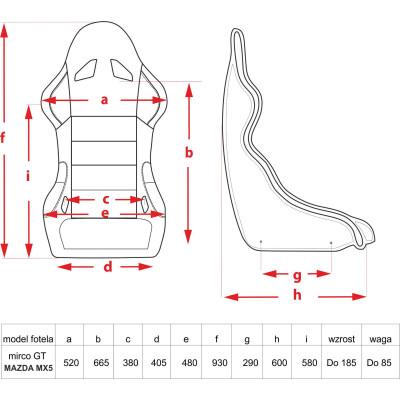 Fotel MIRCO GT MAZDA 3D CZARNY